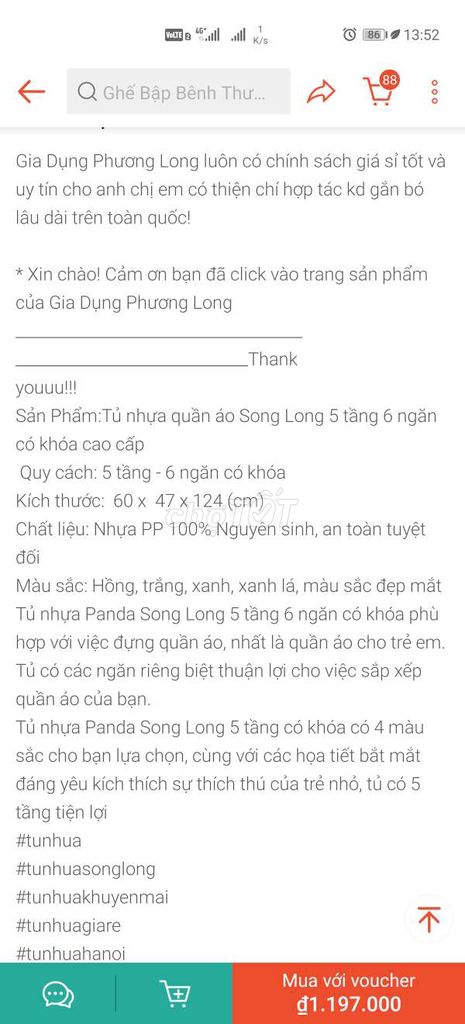 Tủ nhựa song song còn mới