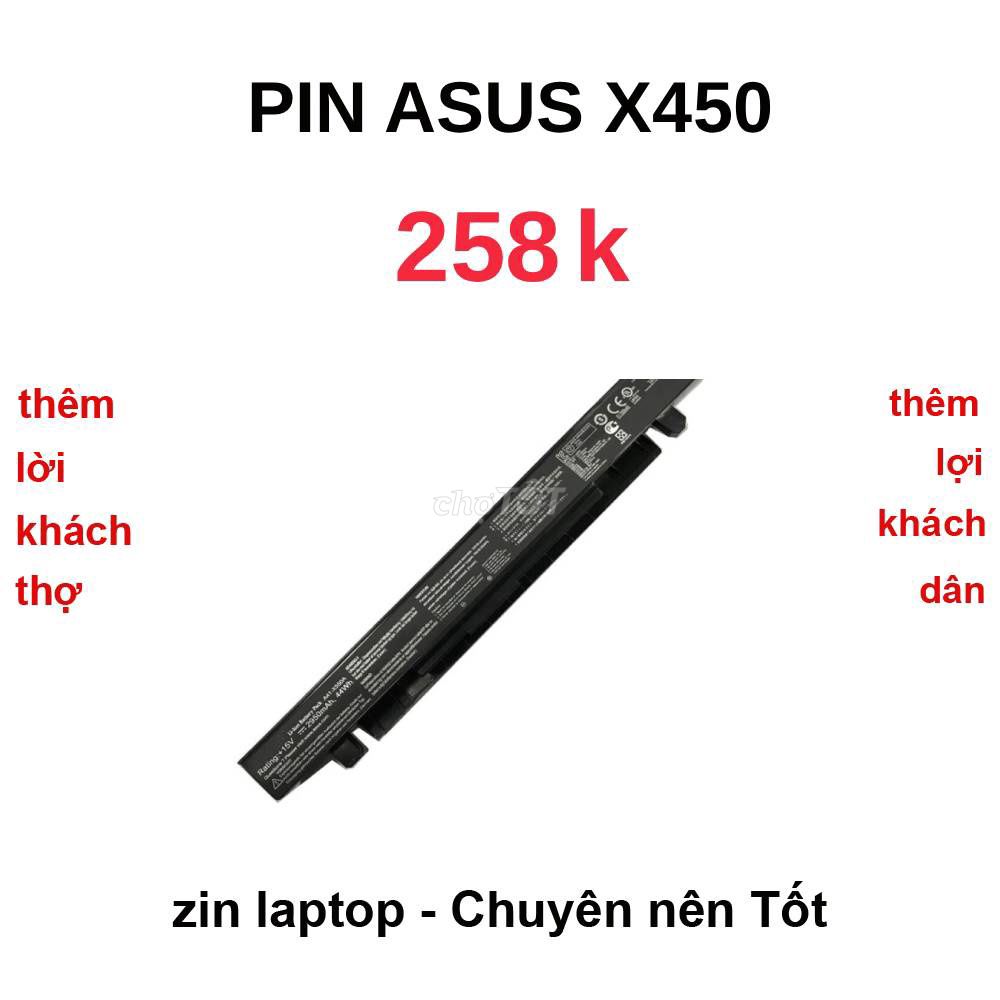 Pin Asus X450 X550 F450 .... Mua bán Linh kiện (RAM, Card...) tại Thành phố Biên Hòa Đồng Nai được đăng bởi Zin Laptop hình 1
