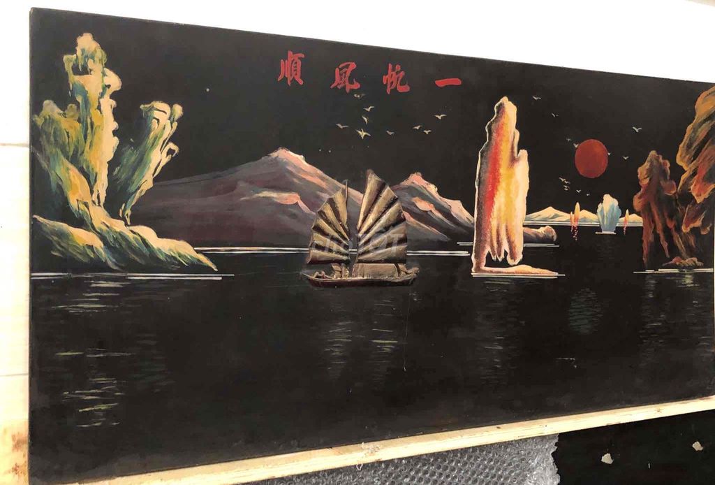 Tranh xưa Thành Lợi 50x100 cm có chữ ký. Mua bán Đồ sưu tầm, đồ cổ tại Quận Bình Tân Tp Hồ Chí Minh được đăng bởi Mục đồng dưới phố hình 1