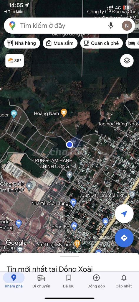 Chính chủ cần bán Lô đất mặt tiền Trần Phú Huyện Đồng Phú Bình Phước