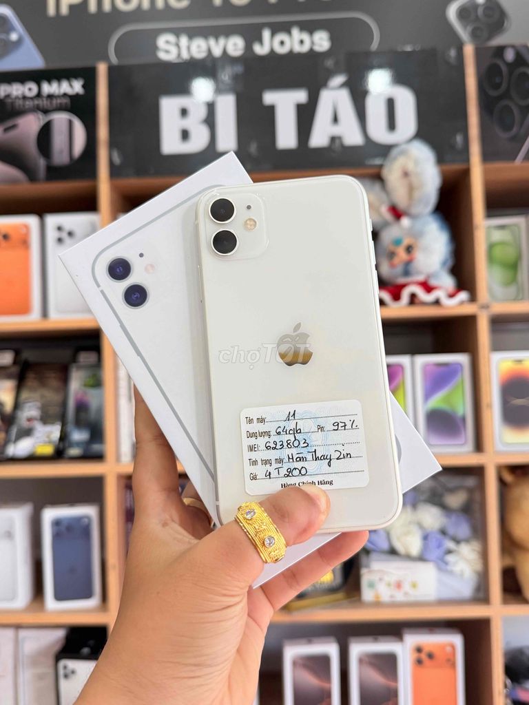 Apple iPhone 11 64GB Trắng Đã sử dụng. Mua bán Điện thoại tại Thành phố Long Xuyên An Giang được đăng bởi Bi Táo Store hình 1