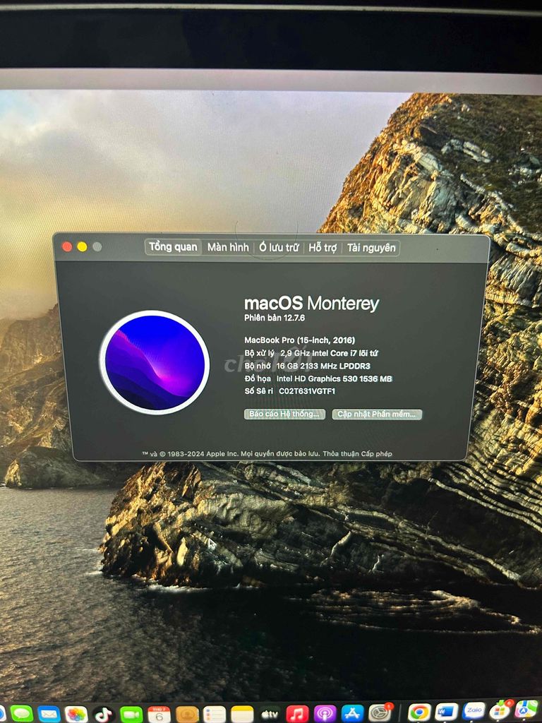 Apple MacBook Pro 2016 i7 15.4 inch 16GB/512GB Bạc. Mua bán Laptop tại Huyện Hóc Môn Tp Hồ Chí Minh được đăng bởi house hình 1