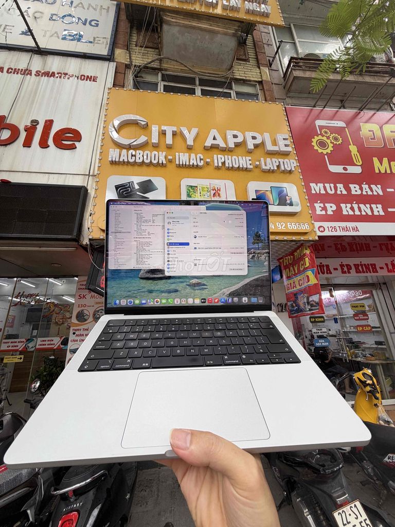 Apple MacBook Pro 14 inch M1 Pro 16GB/512GB Bạc. Mua bán Laptop tại Quận Đống Đa Hà Nội được đăng bởi CITYAPPLE hình 1