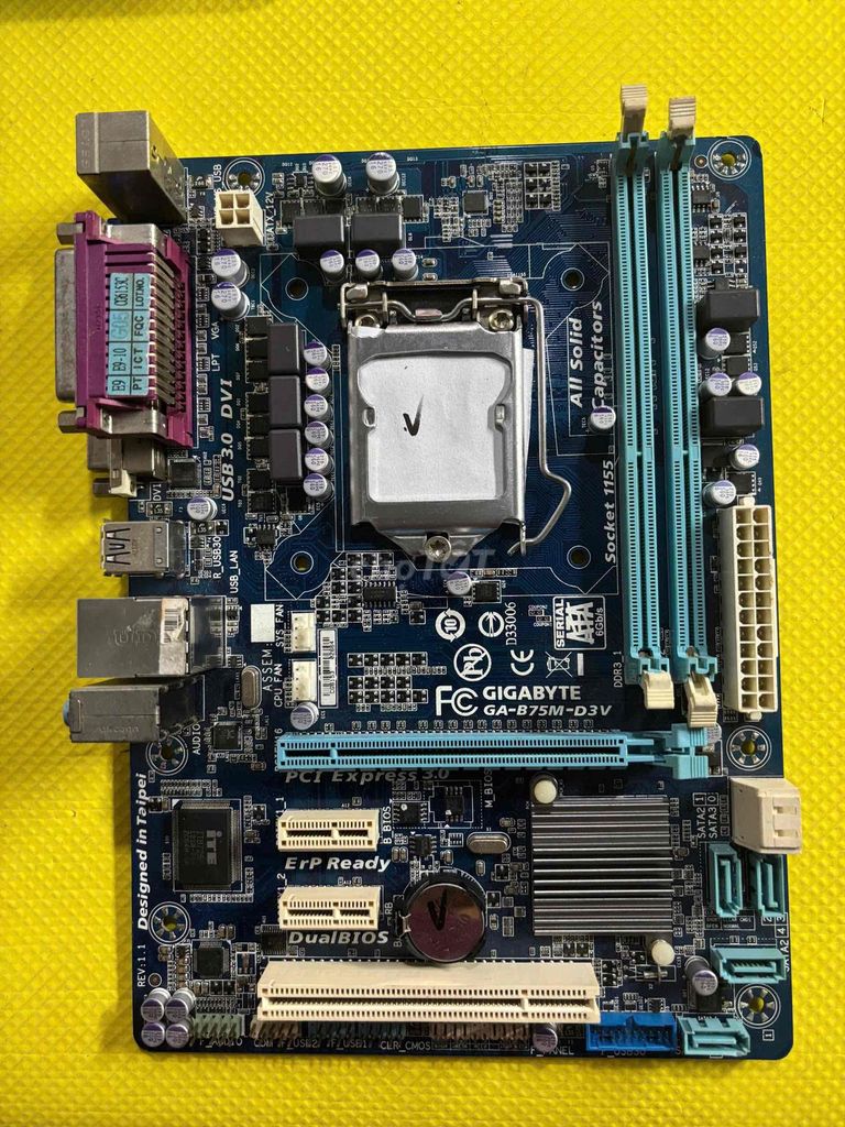 Mainboard Gigabyte B75 LGA 1155 Xanh dương. Mua bán Linh kiện (RAM, Card...) tại Quận 10 Tp Hồ Chí Minh được đăng bởi Vi Tính Quận 10 hình 1