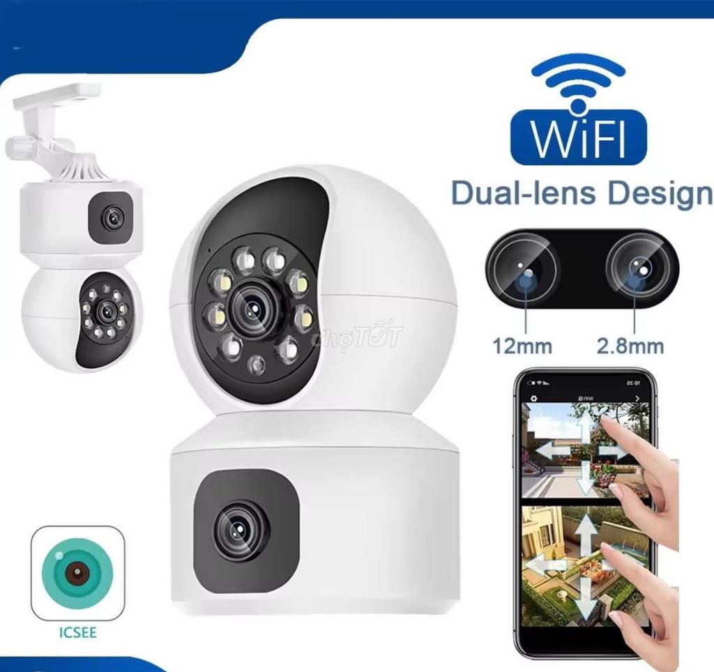 Camera IP ICSEE 4MP Trắng. Mua bán Máy ảnh, Máy quay tại Quận Bình Thuỷ Cần Thơ được đăng bởi LN Computer hình 1