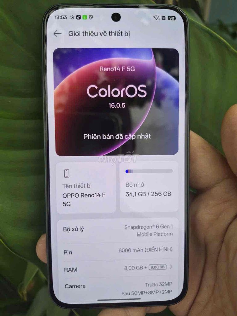 Oppo Reno 14F 5G 8GB/256GB zin đẹp. Mua bán Điện thoại tại Quận 10 Tp Hồ Chí Minh được đăng bởi hằng hình 1