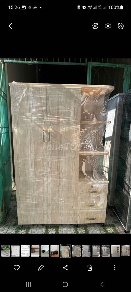 Tủ quần áo nhựa Đài Loan 2 cánh. Mua bán Tủ, kệ gia đình tại Quận Cẩm Lệ Đà Nẵng được đăng bởi Uyên Trần hình 1