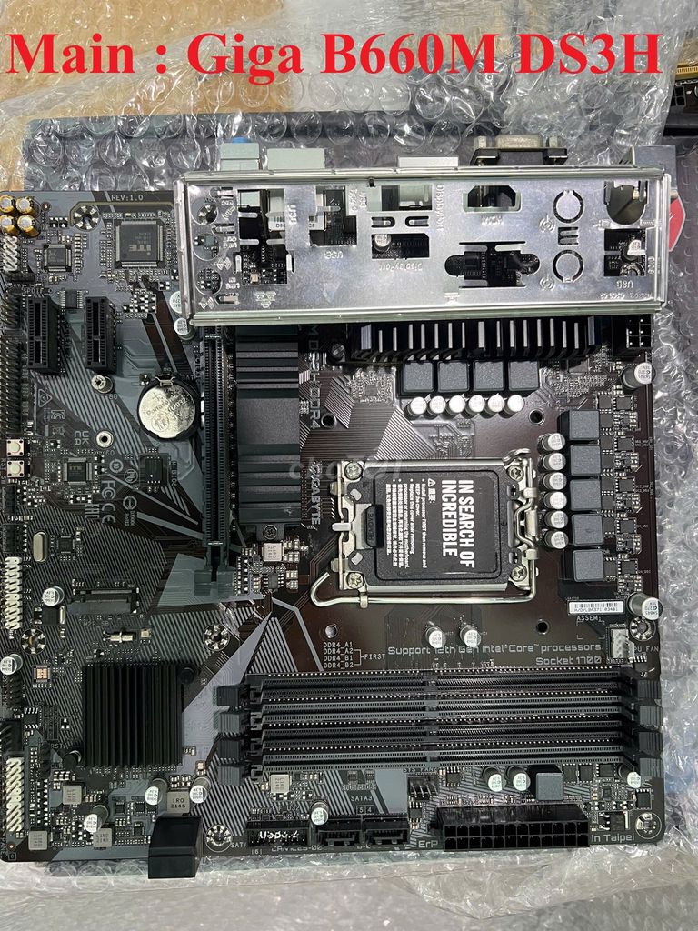 Main Gigabyte B660M DS3H + Tản nhiệt Tháp đôi. Mua bán Linh kiện (RAM, Card...) tại Huyện Trảng Bom Đồng Nai được đăng bởi Lau Du Tien hình 1