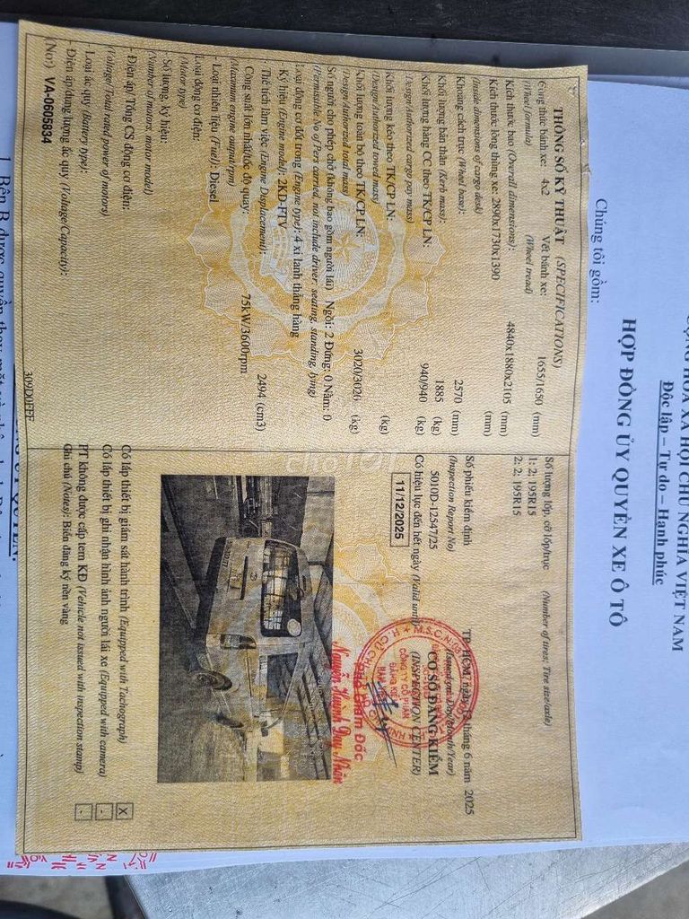 TOYOTA VAN 3 CHỖ 940KG DẦU. Mua bán Ô tô tại Quận 12 Tp Hồ Chí Minh được đăng bởi trung hình 15