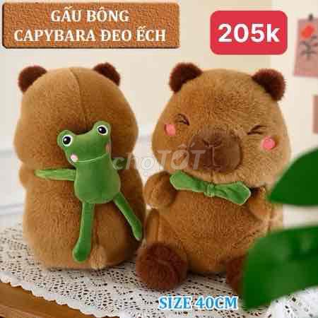 💓Gấu Bông Capybara Đeo Ếch Ngộ Nghĩnh 40cm