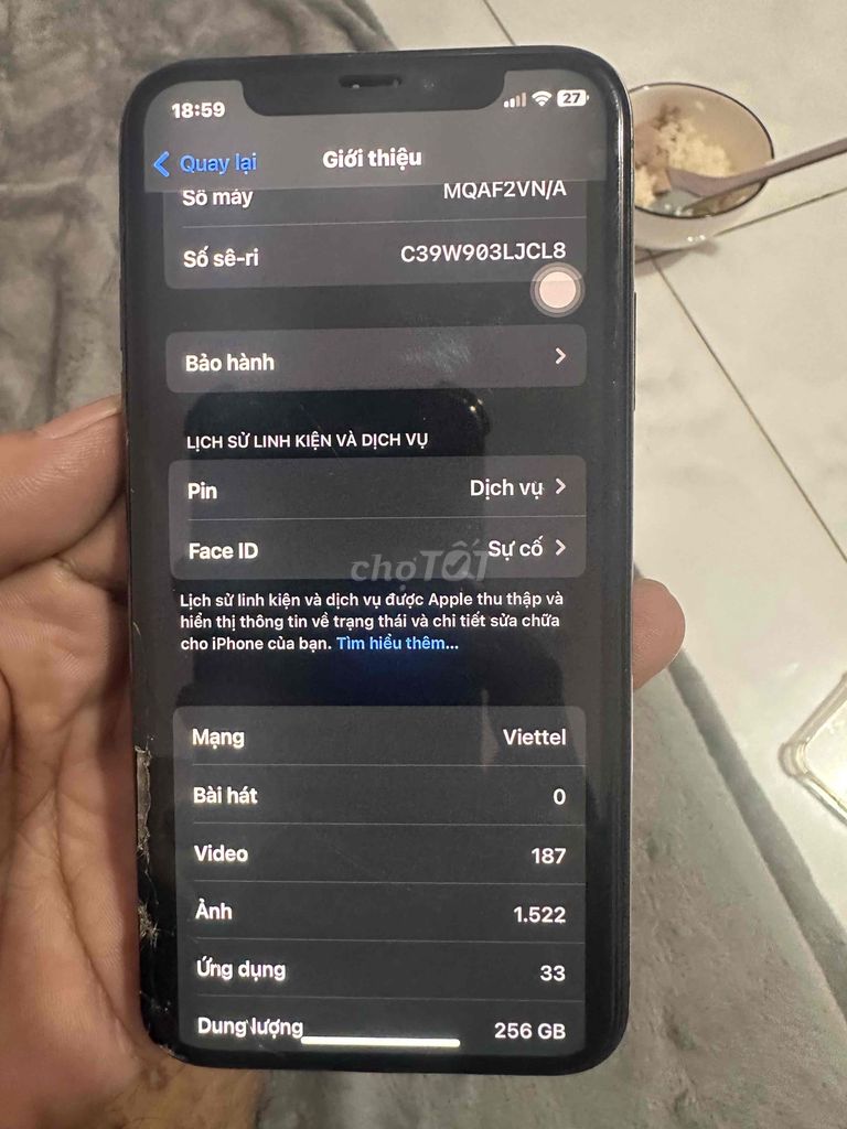 Apple iPhone X 256GB Đen Đã sử dụng. Mua bán Điện thoại tại Huyện Ba Vì Hà Nội được đăng bởi Thành hình 1