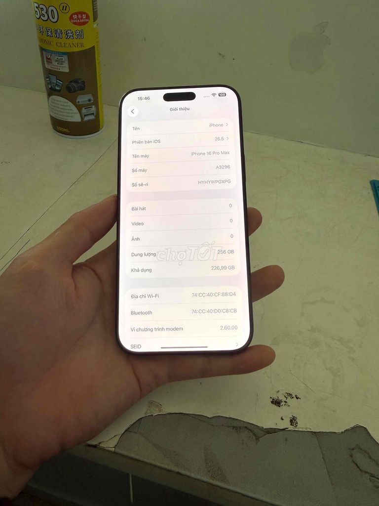 Apple iPhone 16 Pro Max 256GB Đen. Mua bán Điện thoại tại Huyện Thuỷ Nguyên Hải Phòng được đăng bởi Nguyễn Toàn hình 1