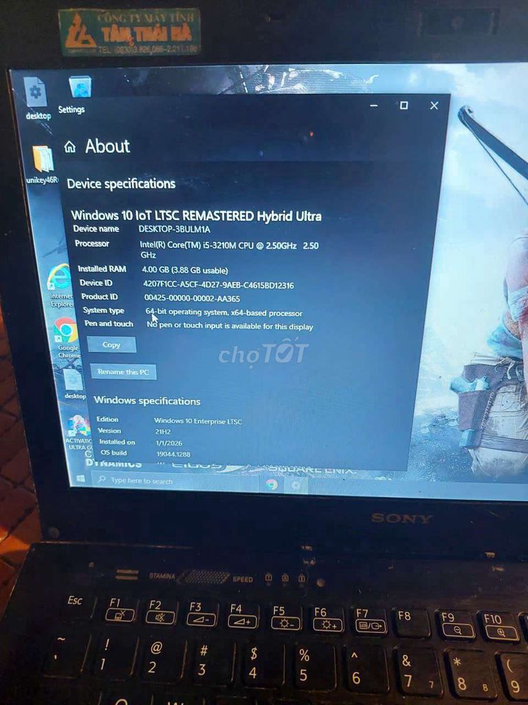 Sony VAIO S Series i5-3210M 4GB. Mua bán Laptop tại Quận Tân Bình Tp Hồ Chí Minh được đăng bởi TMV hình 1