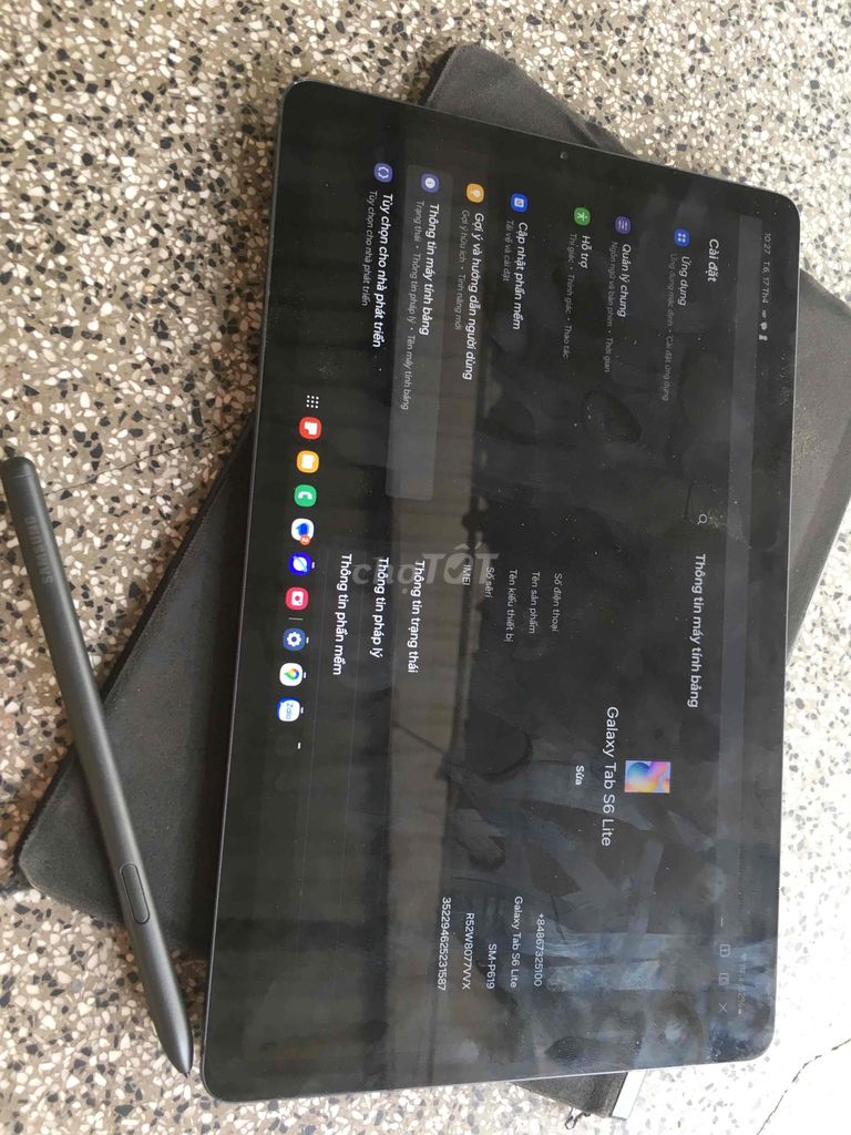 Samsung Galaxy Tab S6 Lite Xám. Mua bán Máy tính bảng tại Thành phố Thủ Dầu Một Bình Dương được đăng bởi Hồng Trần Tiên hình 1