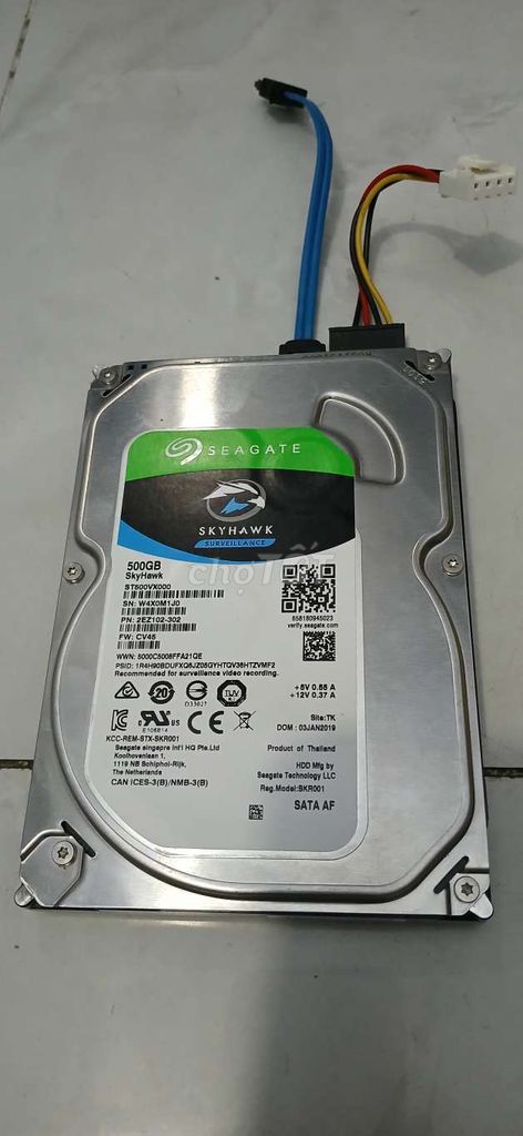 Ổ cứng HDD Seagate SkyHawk 500GB SATA AF. Mua bán Linh kiện (RAM, Card...) tại Thành phố Thủ Đức Tp Hồ Chí Minh được đăng bởi Quốc Việt  hình 1