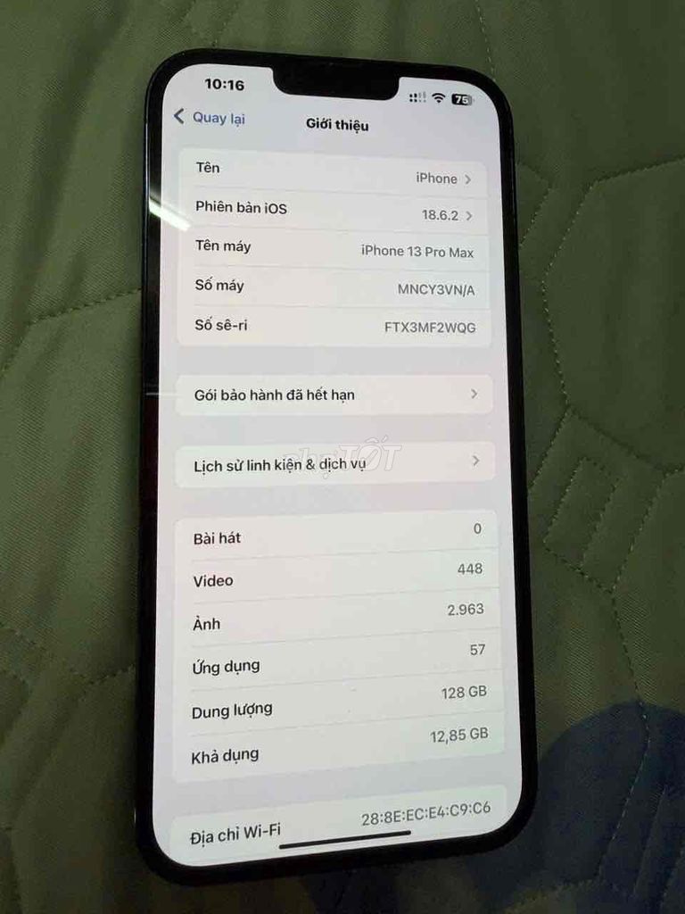 Apple iPhone 13 Pro Max 128GB Xanh. Mua bán Điện thoại tại Quận Long Biên Hà Nội được đăng bởi Đặng Thu Thủy hình 1