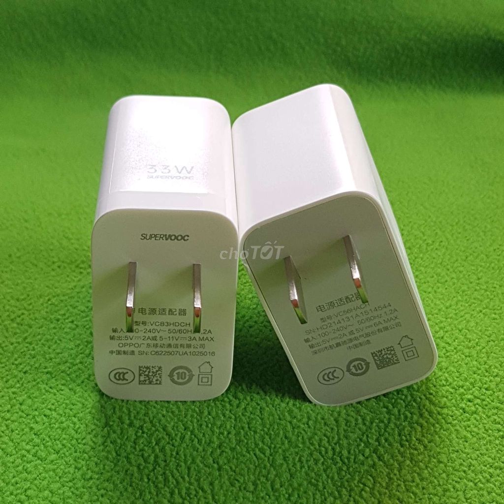 CỦ SẠC NHANH SUPERVOOC OPPO CHUẨN 30W, 33W.