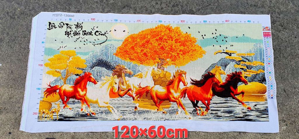 Tranh đã thêu Mã đáo thành công mét2 chưa khung. Mua bán Đồ sưu tầm, đồ cổ tại Quận 1 Tp Hồ Chí Minh được đăng bởi TRANH THÊU GIA TUỆ CHO GIA CÔNG MUA BÁN THÀNH PHẨM hình 1