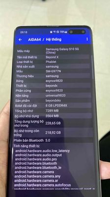 Samsung S10 5G 6,7" 2K exynos 9620 ram 8/256
