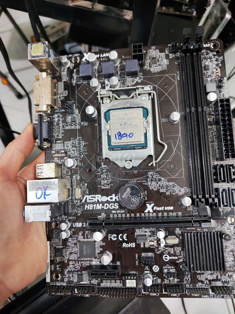 Combo Main asrock H81 tặng cpu 1840