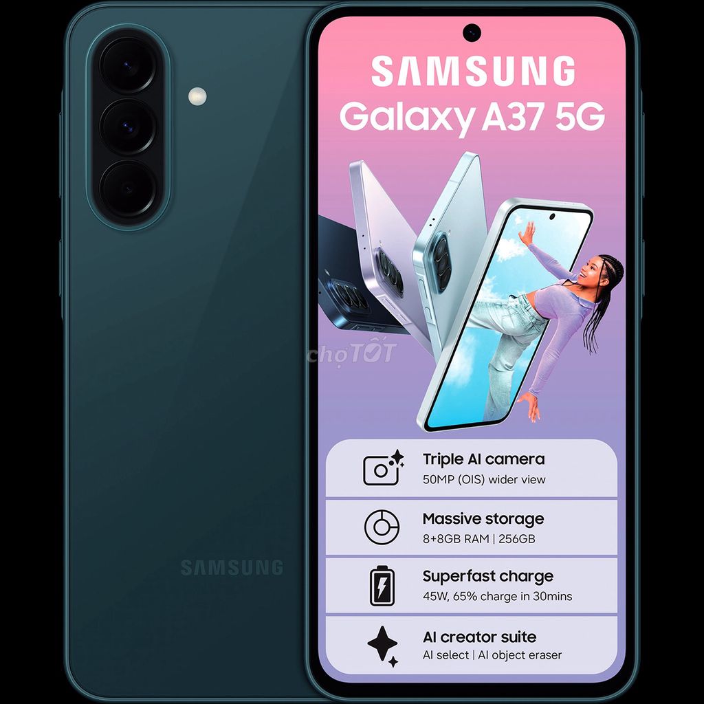 Samsung Galaxy A37 5G 128GB Xanh lá. Mua bán Điện thoại tại Quận Cẩm Lệ Đà Nẵng được đăng bởi Lê Hoàng Lộc hình 1