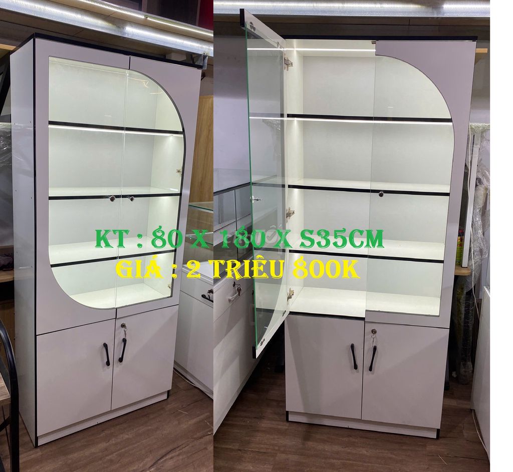 SALE MẪU TỦ TRƯNG NƯỚC HOA 80X180X35CM MÀU TRẮNG. Mua bán Tủ, kệ gia đình tại Quận 12 Tp Hồ Chí Minh được đăng bởi XƯỞNG THI CÔNG NỘI THẤT TẠI TPHCM hình 1