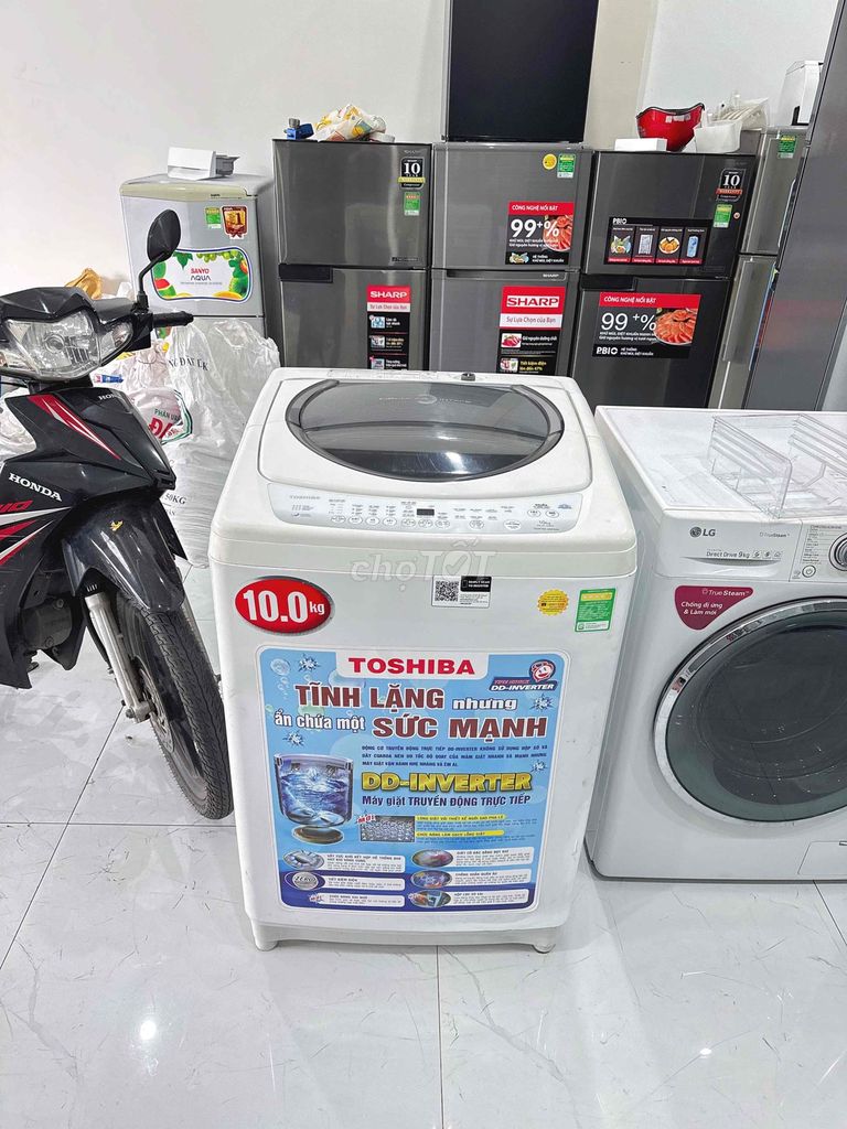 Thanh lý máy giặt toshiba 10kg, giá hssv, bao ship