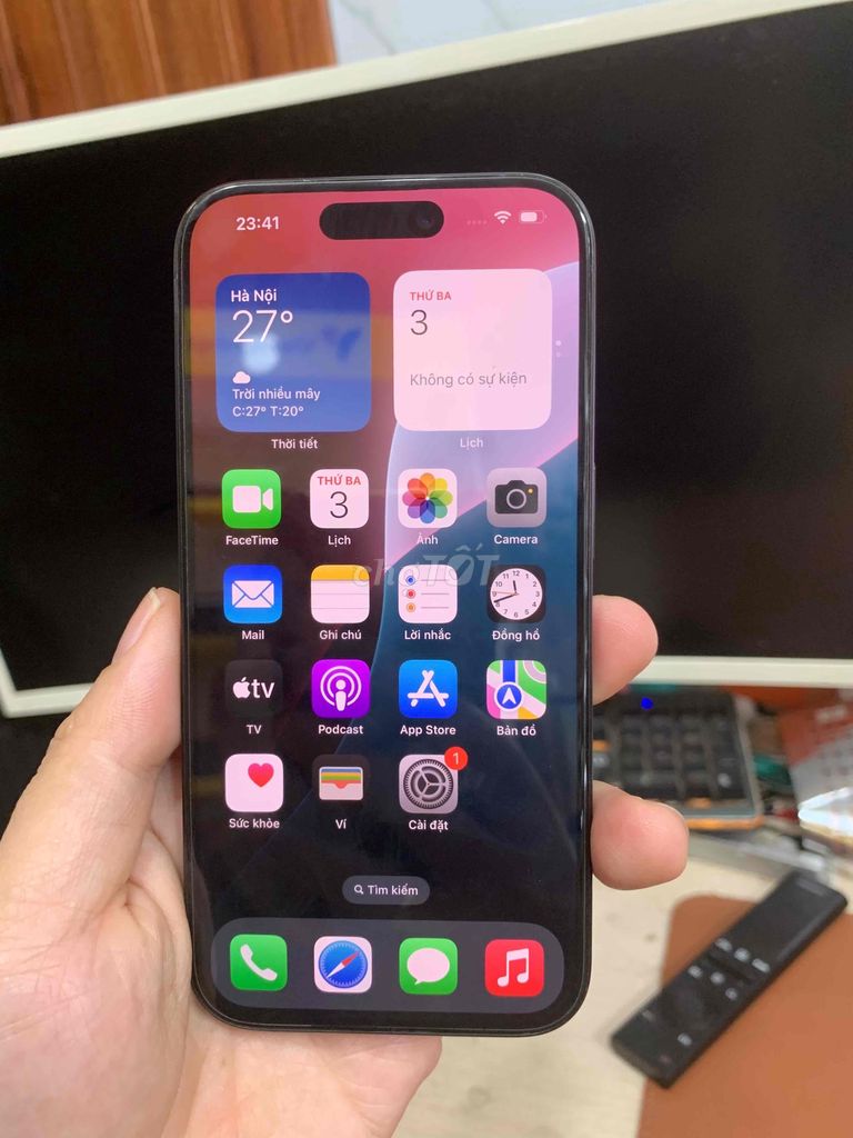 iphone 15pro 128g zin áp 99% quốc tế