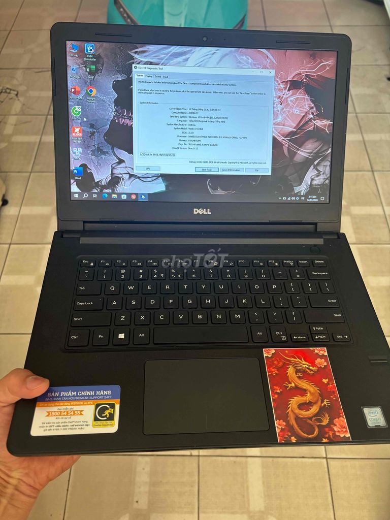 Dell Vostro 14-3468 i3-7100U 8GB. Mua bán Laptop tại Quận 6 Tp Hồ Chí Minh được đăng bởi trần hiếu hình 1