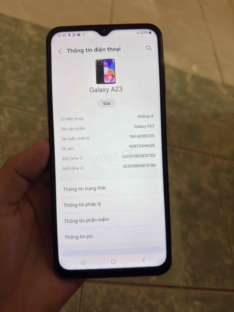 Samsung A23 Đen. Mua bán Điện thoại tại Huyện Bình Chánh Tp Hồ Chí Minh được đăng bởi NHATLV hình 1