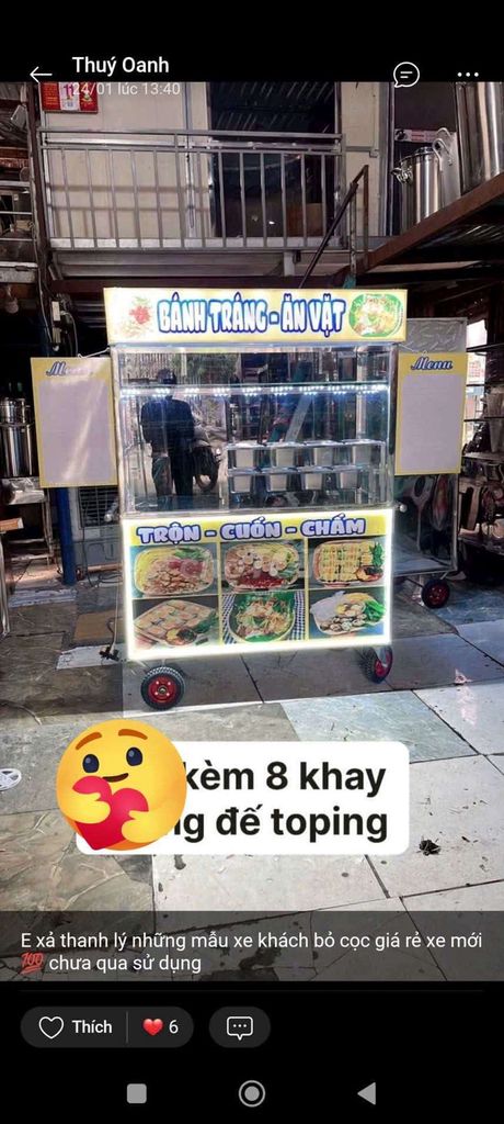Xe đẩy bán hàng Inox đã sử dụng. Mua bán Đồ chuyên dụng, Giống nuôi trồng tại Huyện Nhà Bè Tp Hồ Chí Minh được đăng bởi Khanh Bui hình 1