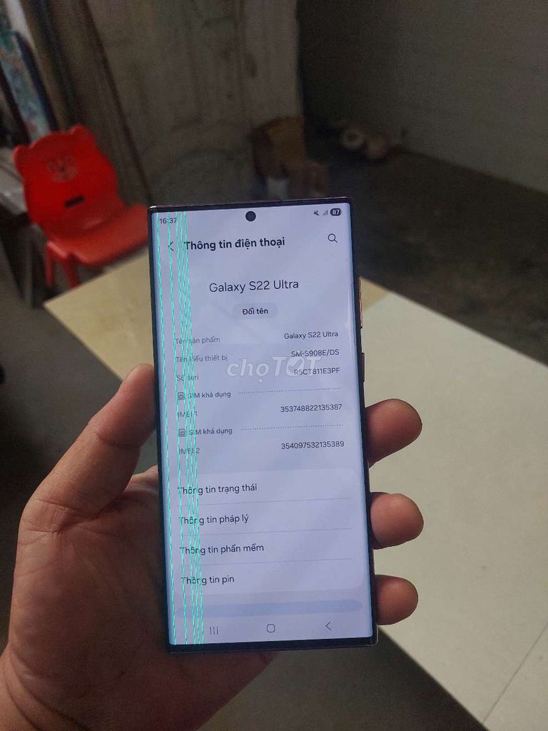 Samsung Galaxy S22 Ultra Đỏ Đã sử dụng. Mua bán Điện thoại tại Thành phố Dĩ An Bình Dương được đăng bởi ngô đạt hình 1