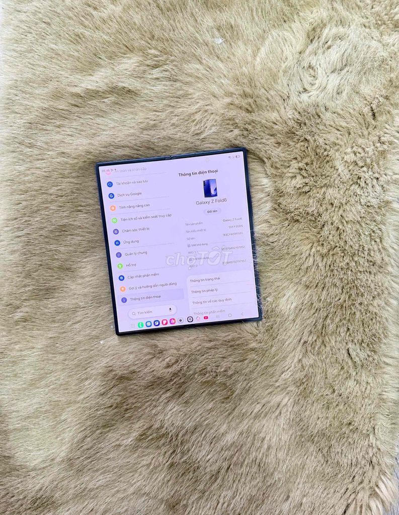Samsung Galaxy Z Fold6 256GB Xanh Hàn Quốc. Mua bán Điện thoại tại Quận Ngũ Hành Sơn Đà Nẵng được đăng bởi ttttt hình 1