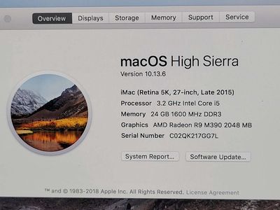 Apple Imac 2015 27 inch 5K i5 3.2g 24g 24g loa hay. Mua bán Máy tính để bàn tại Quận Gò Vấp Tp Hồ Chí Minh được đăng bởi Nguyen Duc Tuan