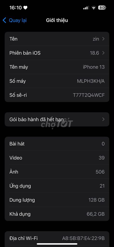 Apple iPhone 13 128GB Hồng. Mua bán Điện thoại tại Quận Hải Châu Đà Nẵng được đăng bởi Lê Phi hình 1