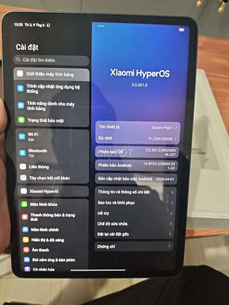 Xiaomi Pad 7 8GB/256GB Đen. Mua bán Máy tính bảng tại Huyện Mỏ Cày Nam Bến Tre được đăng bởi giang hình 1