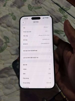 Apple iPhone 15 Pro Max 256GB Titan Mỹ 99%