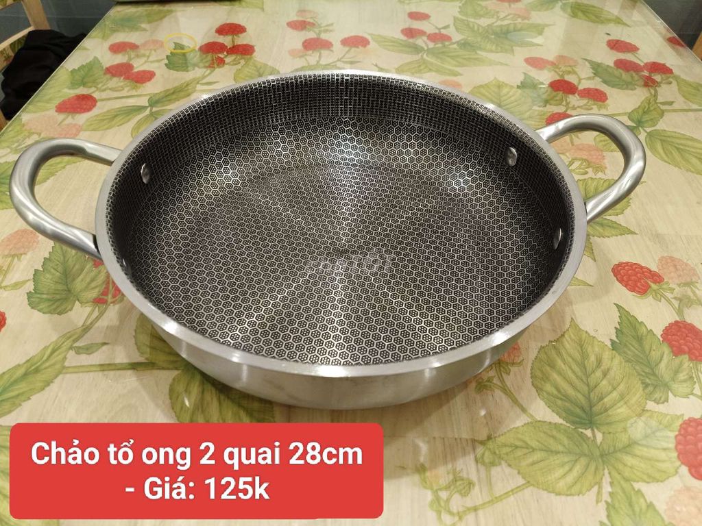 Chảo tổ ong 2 quai 28cm