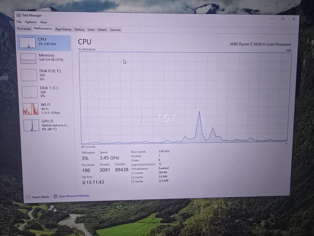 Các linh kiện máy tính r5 3600 với gtx 1660 super
