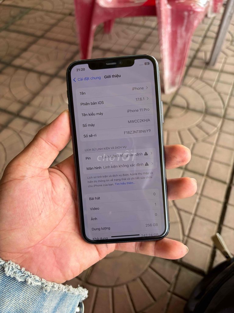 Apple iPhone 11 Pro 256GB Xám không gian. Mua bán Điện thoại tại Thành phố Vị Thanh Hậu Giang được đăng bởi máy củ giá tốt  hình 1