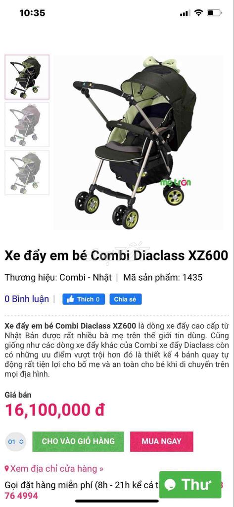 xe đẩy combi 2 chiều 3 tư thế