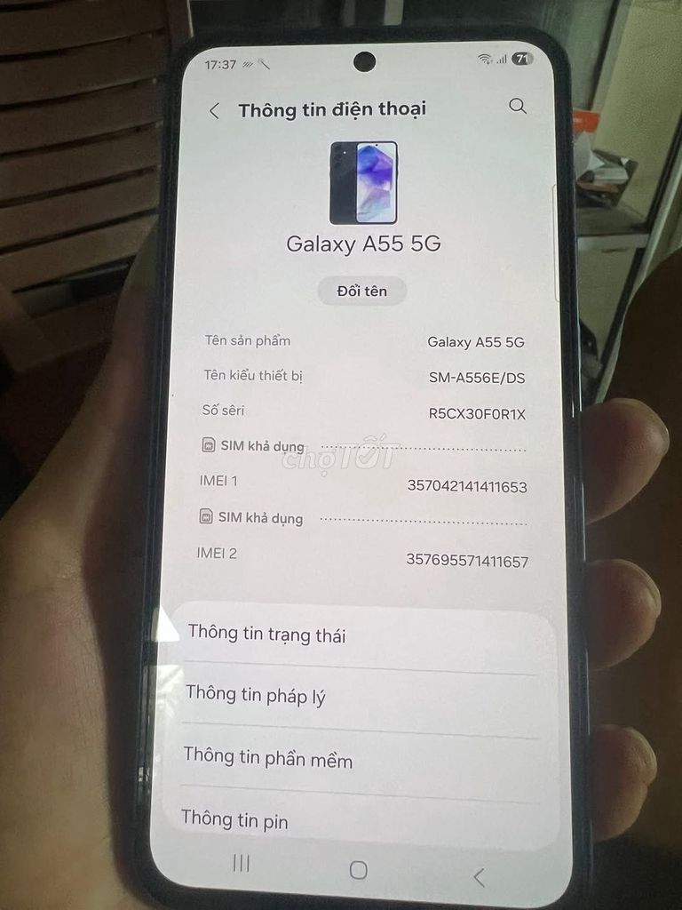 Samsung Galaxy A55 5G Đen zin full. Mua bán Điện thoại tại Quận Bắc Từ Liêm Hà Nội được đăng bởi Diep hình 1