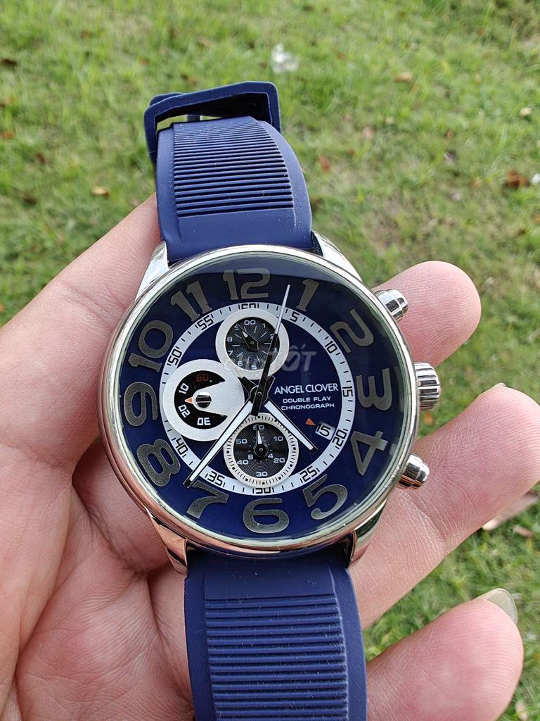 Đồng hồ Angel Clover Nam Xanh 44mm. Mua bán Đồng hồ tại Thành phố Rạch Giá Kiên Giang được đăng bởi Tạp Hoá Công Nghệ Rạch Giá hình 1