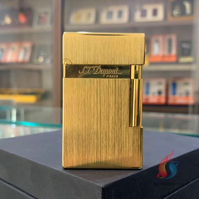 Bật lửa S.T. Dupont Ligne 2 Brushed Gold Plated