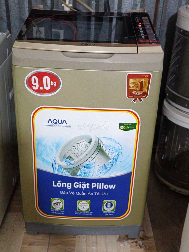 Máy giặt AQUA 9kg. Đời Mới.Bh6 tháng.