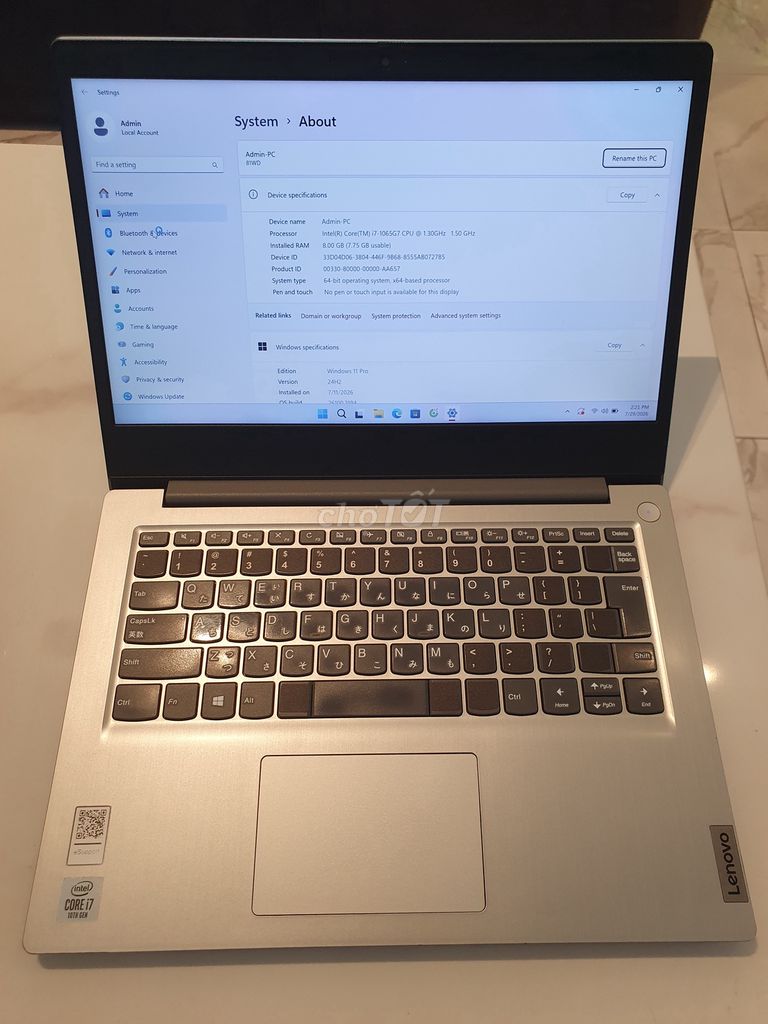 Lenovo ideapad 3 14"FHD i7-1065G7 ram8GB/256GB. Mua bán Laptop tại Quận Ninh Kiều Cần Thơ được đăng bởi Mr Huy hình 1
