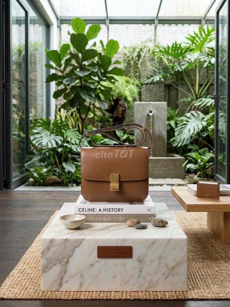 Túi xách Celine Da Nâu Nữ 23.5x19x6 cm. Mua bán Túi xách tại Huyện Nhà Bè Tp Hồ Chí Minh được đăng bởi túi xách nam nữ đồ si da thật hình 1