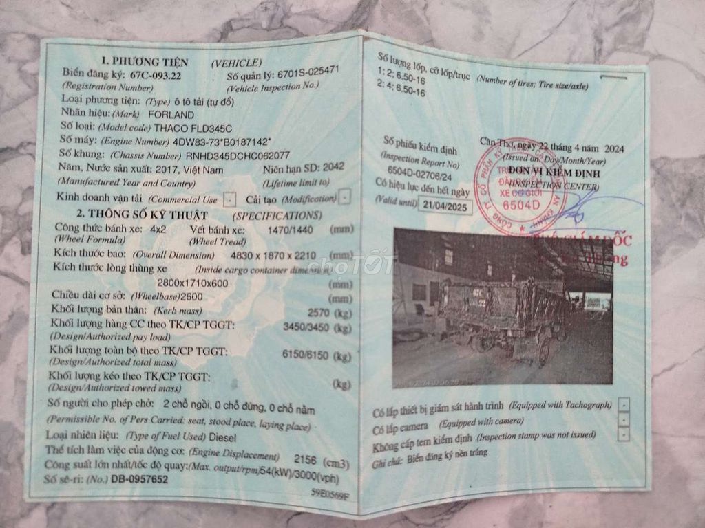 Cần bán xe Ben ThacoForland FLD345C đời 2017. Mua bán Xe tải, xe ben tại Huyện Châu Thành An Giang được đăng bởi Quốc Việt E Bike hình 5