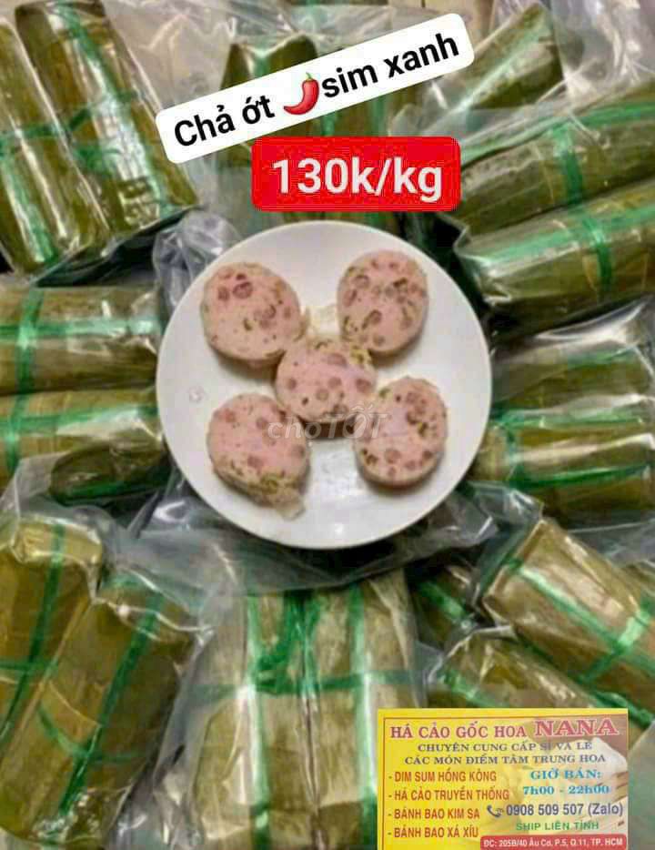 Chả ớt sim xanh. 130k/kg. Chuyên sỉ đủ loai chả