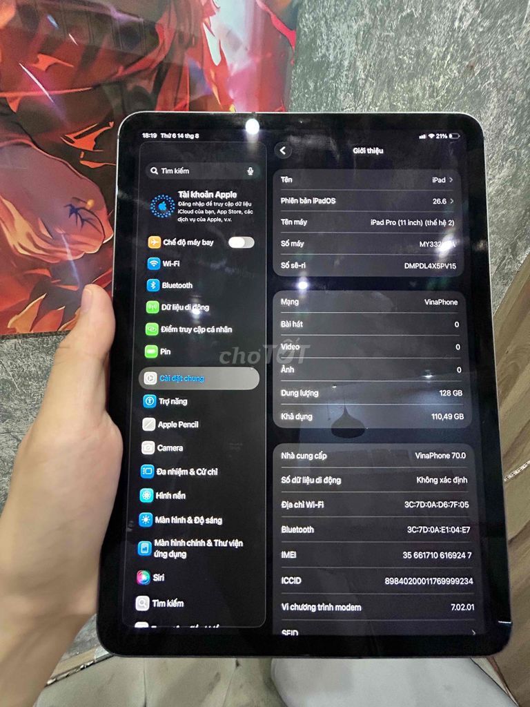 Apple iPad Pro 11inch 2020 128GB 5G Xám. Mua bán Máy tính bảng tại Quận Thanh Xuân Hà Nội được đăng bởi Quỳnh Trang hình 1